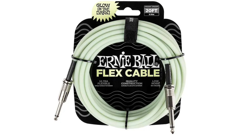 Preisreduziert Ernie Ball EB6437 Kabel Flex Glow in the Dark 6,09m