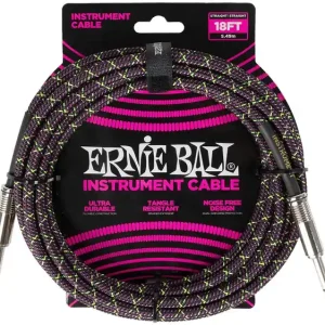 Begrenztes Angebot Ernie Ball EB6431 Kabel Gewebe Purple Python 5,49m