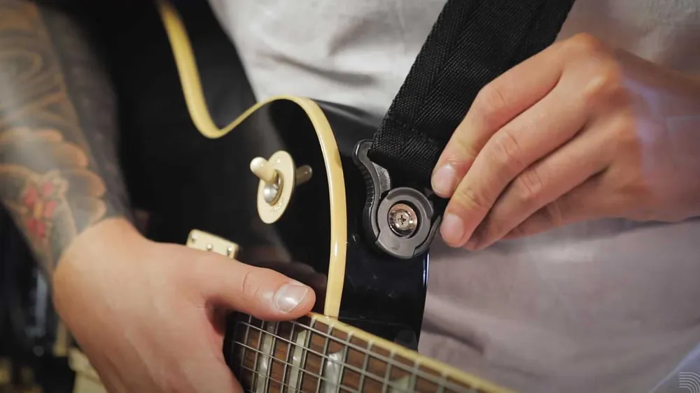 D'Addario Gurt Auto-Lock Leder Black 30BAL00 Finale Aktion