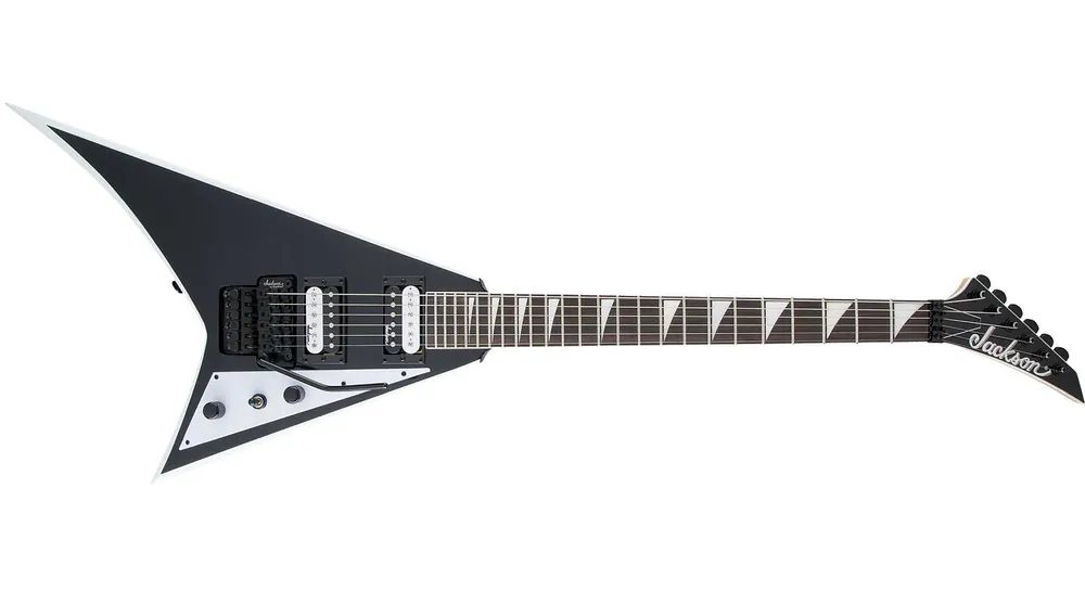 Preisknaller Jackson JS32 Rhoads AH FB - Black with White Bevels