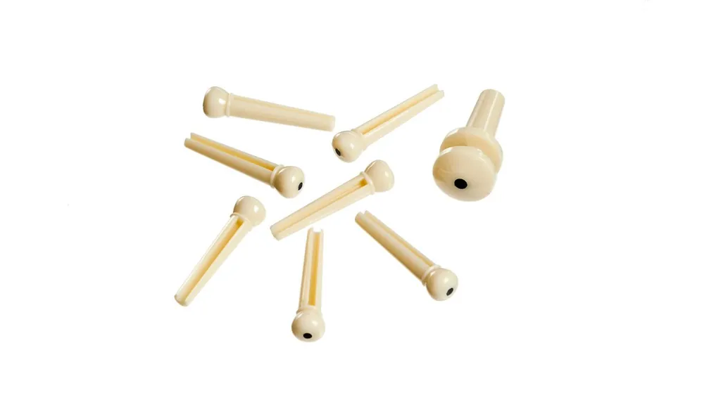 Angebot Daddario Injected Bridge Pins IV Dot End Pin Set of 7 Ivory Dot