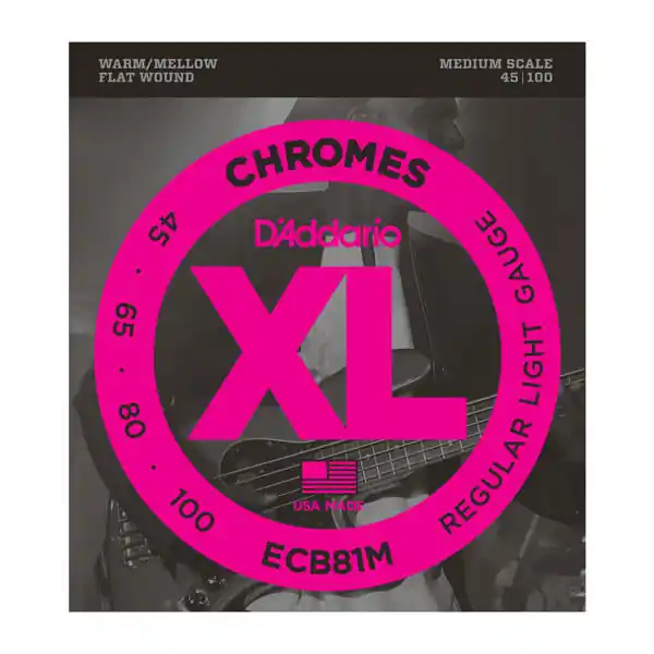 Top-Angebot D´Addario ECB81M Flatwound Medium Scale/Light