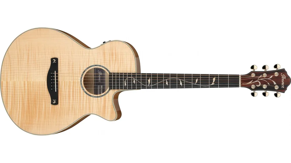Markenprodukt Ibanez AEG750-NT W-Gitarre Natural, flamed Maple D/B/Z