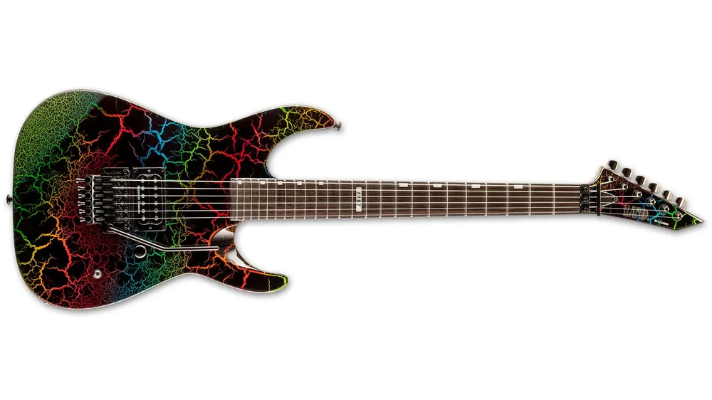 ESP LTD M-1 Custom '87 Rainbow Crackle Garantierte Lieferung