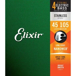 Elixir 14677 Stainles Steel Nanoweb 045-105 Neue Kollektion