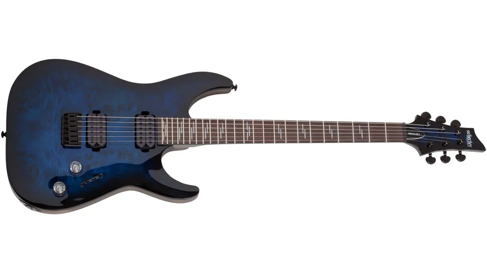 Schecter Omen Elite 6 See Thru Blue Burst Nur Für Kurze Zeit