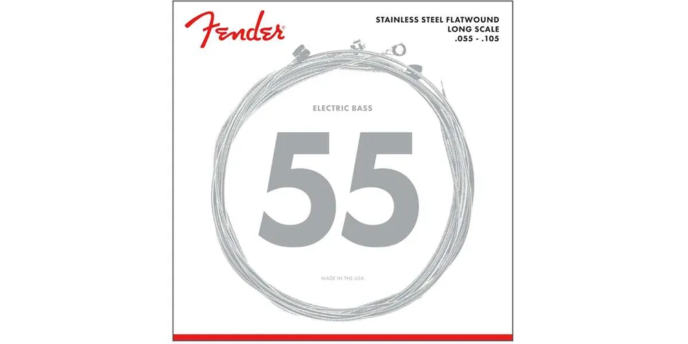 Fender 9050M Stainless Flatwound Bass Saiten 055-105 Markenprodukt