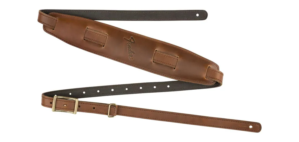 Gratis Versand Fender Mustang Saddle Strap Cognac long
