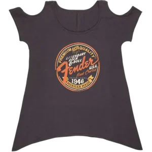 Fender Womans Shirt Open Shoulder Gray L Direkt Vom Hersteller