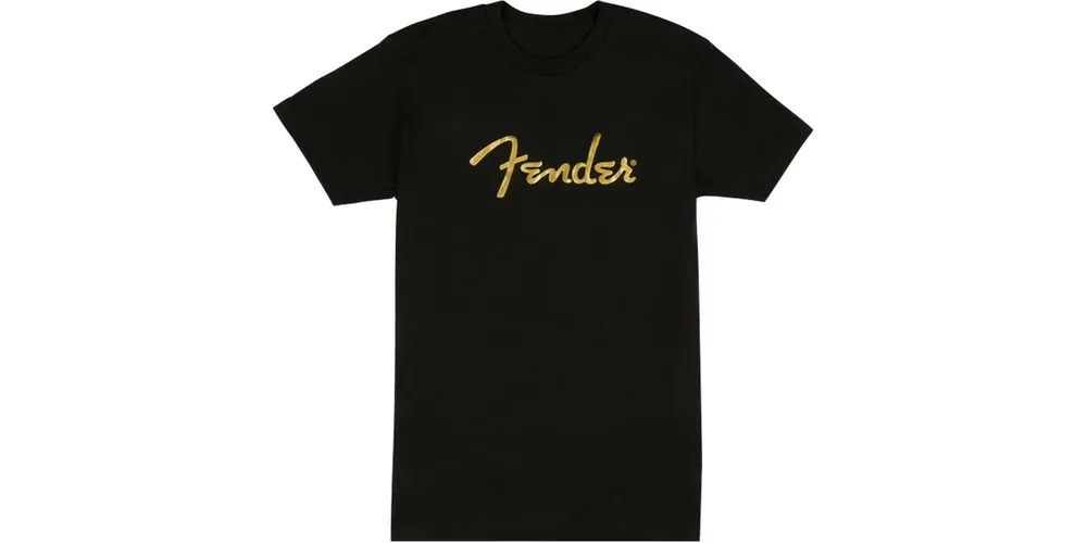 Neu Im Sortiment Fender T-Shirt Spaghetti Gold Logo Bk XL