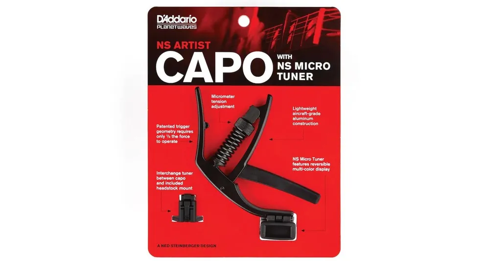 D'Addario Capodaster mit Tuner PW-CP-10NSM Knallerangebot