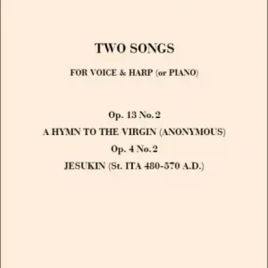 2 Songs op.4 no.2 and op.13 no.2 for voice and harp (piano) Kostenloser Rückversand