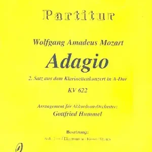 Wochenendangebot Adagio KV622 für Akkordeonorchester Partitur