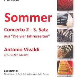 Markenware Sommer op.8,2 RV315 (3. Satz) für Akkordeonorchester