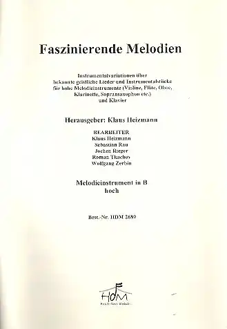 Faszinierende Melodien für hohes Melodieinstrument und Klavier (Orgel) Preisreduziert
