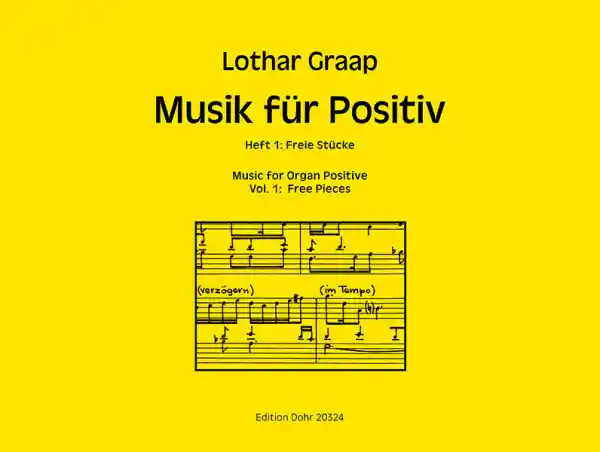 Solange Der Vorrat Reicht Musik für Positiv Band 1 - Freie Stücke für Orgel