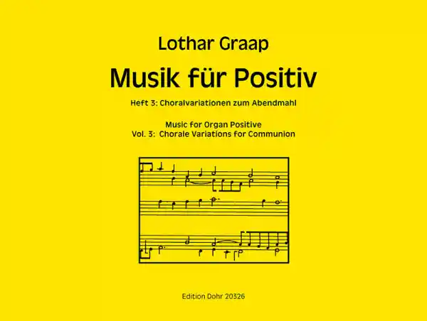 Musik für Positiv Band 3 - Choralvariationen zum Abendmahl für Orgel Schnäppchen