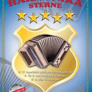 Harmonikasterne (+CD) für Handharmonika in Griffschrift Versand Am Gleichen Tag
