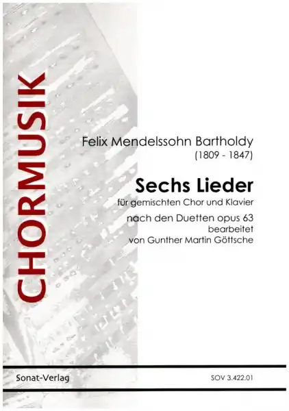 Jetzt Kaufen 6 Lieder op.63 für gem Chor und Klavier