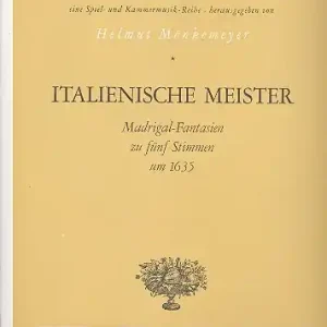 Solange Der Vorrat Reicht Italienische Meister Madrigal-Fantasien für 5 Stimmen um 1635