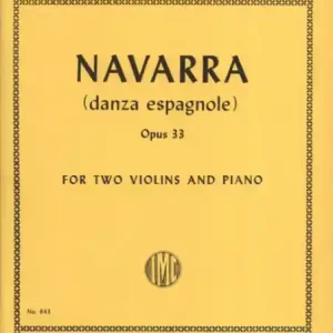 Geprüft Navarra (danza espagnole) op.33 for 2 violins and piano
