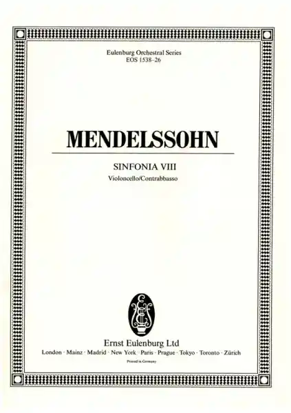 Top-Seller Sinfonia Nr.8 D-Dur MWVN8 für Streichorchester