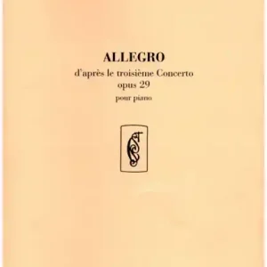 Preiswert Allegro d'après le troisième Concerto op.29 pour piano