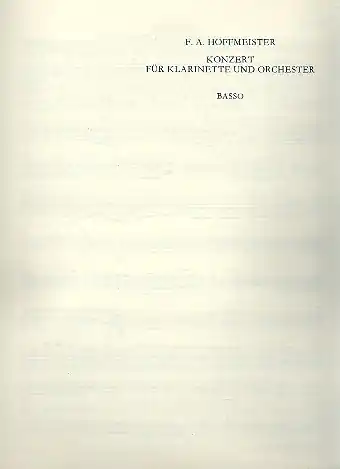 Finale Aktion Concerto B-Dur für Klarinette und Orchester