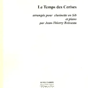 Geprüft Le temps des cerises pour clarinette et piano