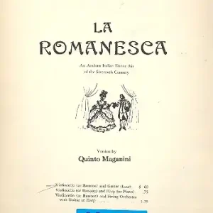 Sichere Zahlung La Romanesca for violoncello (bassoon)