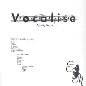 Vocalise op.34,14 for flute, violin, cello and piano Sale