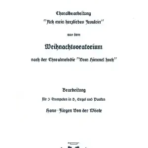 Ach mein herzliebes Jesulein für 3 Trompeten in D, Orgel und Pauken Top-Angebot
