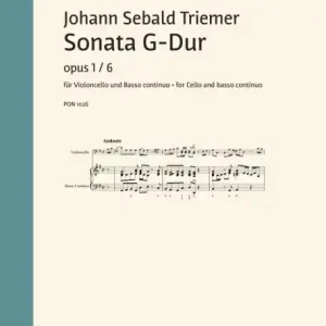 Sonate G-Dur op.1,6 für Violoncello und Bc Gratis Versand