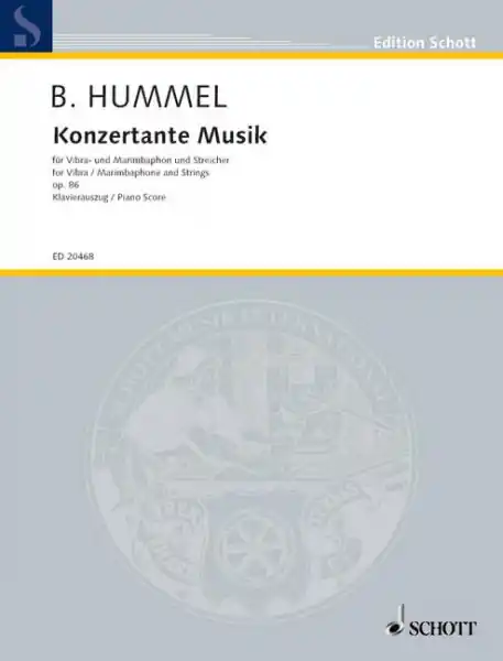Preisreduziert Konzertante Musik op.86 für Vibraphon und Marimbaphon (1 Spieler) und Streichorchester