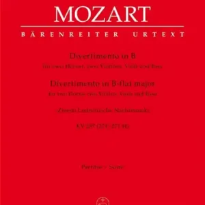 Divertimento in B-Dur KV287 (271b, 271 H) für 2 Hörner, 2 Violinen, Viola und Bass Preiswert