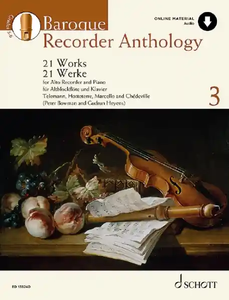 Nur Für Kurze Zeit Baroque Recorder Anthology vol.3 (+Online Audio) for alto recorder and piano