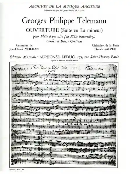 Gratis Versand Suite (Ouverture) en la mineur pour flute a bec alto et orchestre a cordes