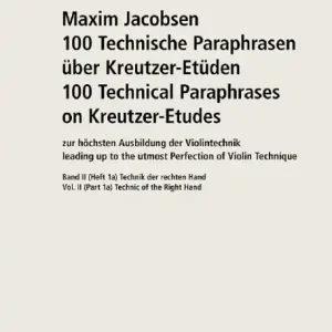 Markenware 100 technische Paraphraen über Kreutzer-Etüden Band 2 Teil 1a