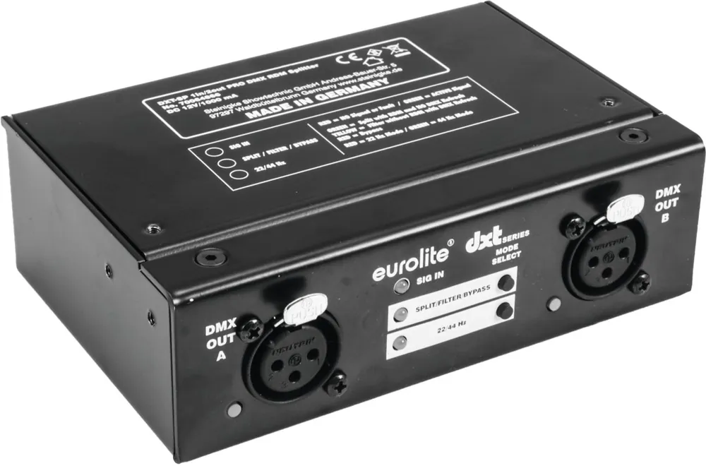 Expressversand Eurolite DXT-SP 1in/2out PRO DMX RDM Splitter