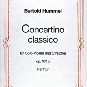 Concertino classico D-Dur op. 103b für Violine und Streicher Wochenendangebot
