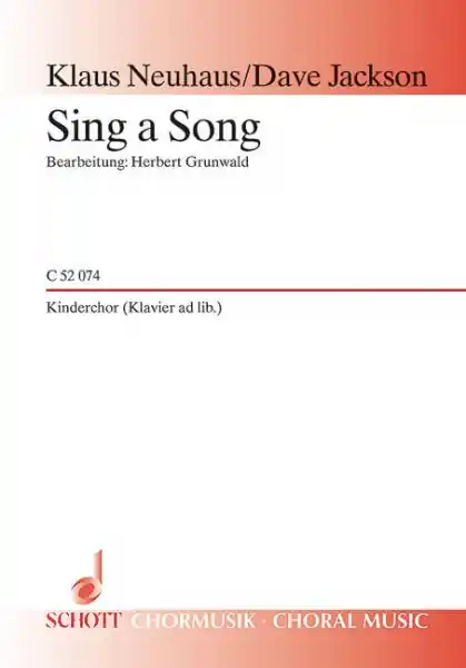 Neue Ware Sing a Song für 2-stimmiger Kinderchor, Klavier ad libitum