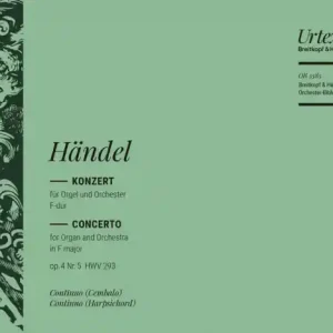 Gratis Versand Konzert F-Dur op.4,5 HWV293 für Orgel und Orchester