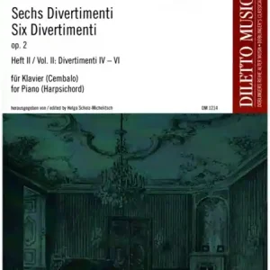 6 Divertimenti op.2 Band 2 für Klavier (Cembalo) Neue Kollektion