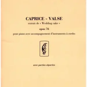 Wedding-Cake (Caprice-Valse) op.76 pour piano et instruments à cordes Günstig