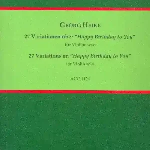 Sofort Bestellen 27 Variationen über "Happy Birthday to You" für Violine