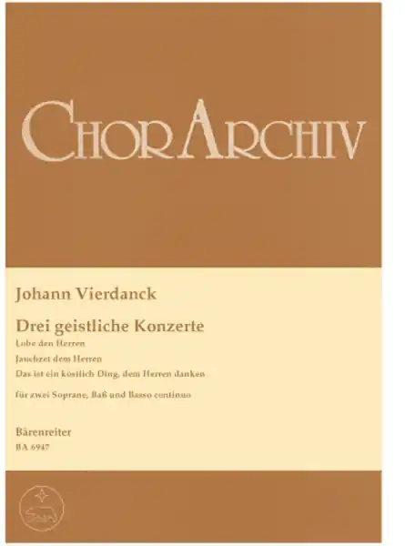 Geprüft 3 geistliche Konzerte für 2 Soprane, Baß und Bc
