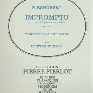 Sichere Zahlung Impromptu no.3 op.142 D935 pour piano pour hautbois et piano
