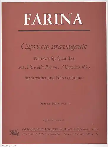 Neue Kollektion Capriccio stravagante für Streicher und Bc