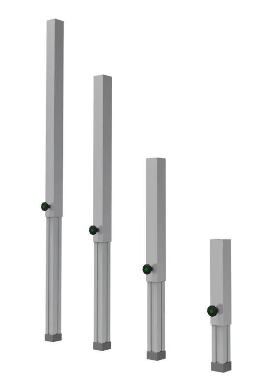 Steckfüße (4Stk) 60x60mm - 60-100cm für GT Stage Deck Nur Heute