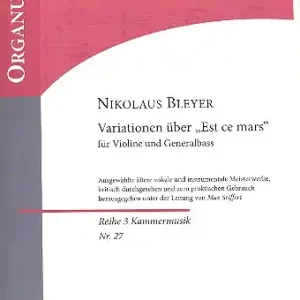 Variationen über "Est ce mars" für Violine und Generalbass Schnäppchen